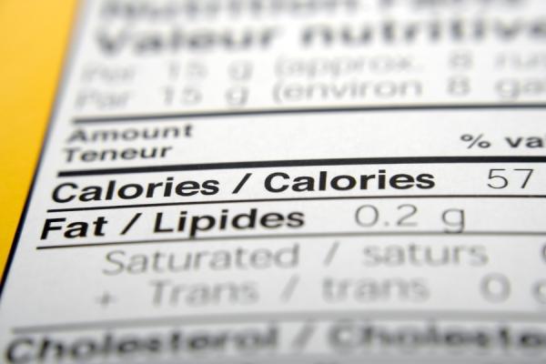 A closeup photo of a nutrition label